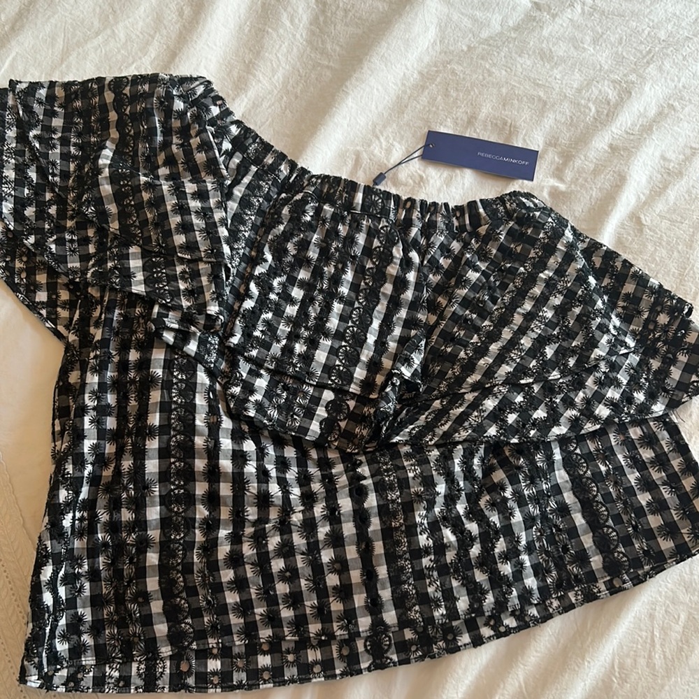 Rebecca Minkoff off the shoulder shirt. size S Never worn with tags